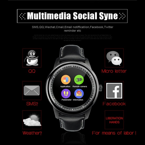 DOMINO DM365 1.33 inch Smart Watch Black
