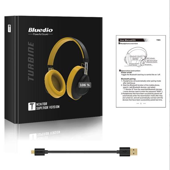 Bluedio TMS Bluetooth Version 5.0 Headset Bluetooth Headset Can Connect Cloud Data to APP Red