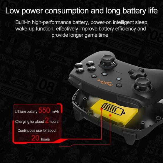 PXN PXN-V9607 Wireless Bluetooth Game Handle Controller with Somatosensory Vibration for Nintendo Switch / PC