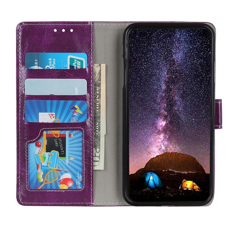 Retro Crazy Horse Texture Horizontal Flip Leather Case for iPhone 11  (Purple)