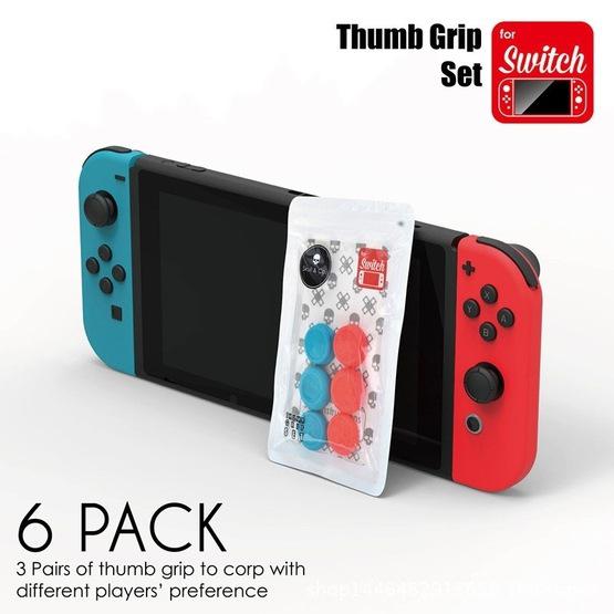 Left + Right Gamepad Rocker Cap Button Cover for Switch (Green+Red)